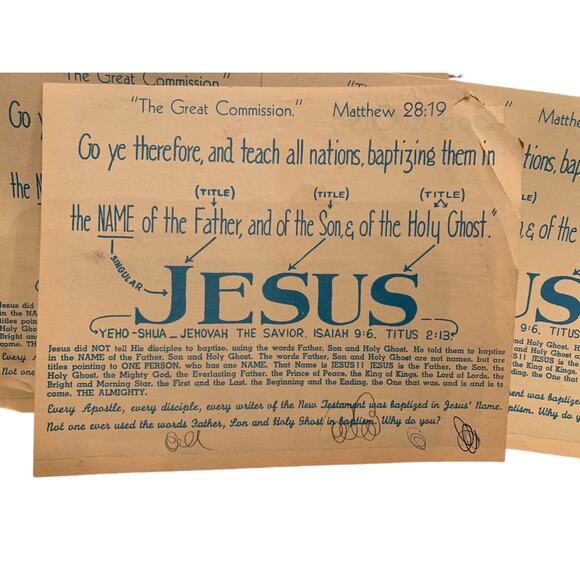 Lot of 3 Vintage The Only One Jesus Christ Pamphlets from Cahokia Illinois - Picture 2 of 4
